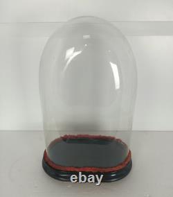 Antique Victorian Oval Hand Blown Glass Globe Dome Doll Clock 18.11 11.416.88