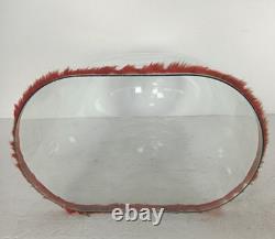 Antique Victorian Oval Hand Blown Glass Globe Dome Doll Clock 18.11 11.416.88
