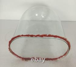 Antique Victorian Oval Hand Blown Glass Globe Dome Doll Clock 18.11 11.416.88