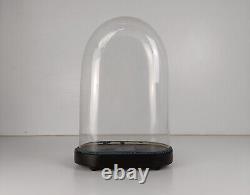 Antique Victorian Oval Hand Blown Glass Globe Dome Doll Clock 18.7 12.2