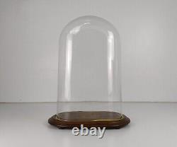 Antique Victorian Oval Hand Blown Glass Globe Dome Doll Clock 19.88 12.2