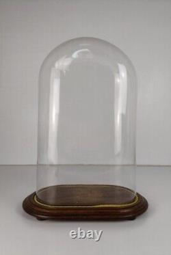 Antique Victorian Oval Hand Blown Glass Globe Dome Doll Clock 19.88 12.2