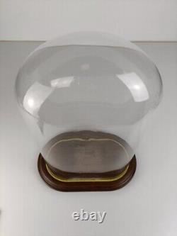 Antique Victorian Oval Hand Blown Glass Globe Dome Doll Clock 19.88 12.2