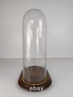 Antique Victorian Oval Hand Blown Glass Globe Dome Doll Clock 19.88 12.2