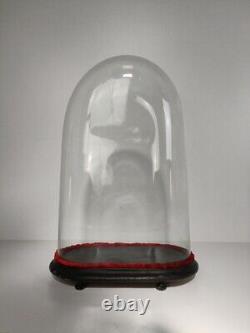 Antique Victorian Oval Hand Blown Glass Globe Dome Doll Clock 20.66 H 13.46' W