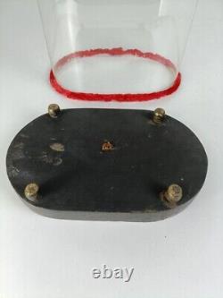 Antique Victorian Oval Hand Blown Glass Globe Dome Doll Clock 23.62 H 9.76' W 5