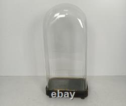 Antique Victorian Rectangular Square Hand Blown Glass Globe Dome HTF 21.85 10.5