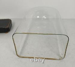 Antique Victorian Rectangular Square Hand Blown Glass Globe Dome HTF 21.85 10.5