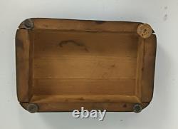 Antique Victorian Rectangular Square Hand Blown Glass Globe Dome HTF 21.85 10.5