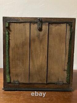 Antique Vintage Ingersoll Pocket Watches Wood Glass Store Display Case Holds 12
