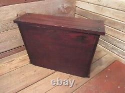 Antique Vintage Store Front Wood Glass Display Cubby's Wood Cabinet
