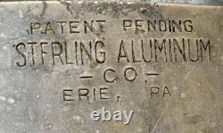 Antique Vtg Sterling Aluminum Metal Glass Tin Bin General Store Display Coffee