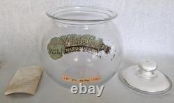 Antique White Cap Marshmallows Country Store Display Jar