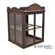 Antique Wood & Glass Counter Top Display County Store Pie Safe Display Cabinet