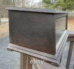 Antique Wood & Glass Countertop General Store Display Case Wooden 19th C