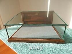 Antique Wooden Glass Table Top Display Case Detroit Show Case Co Silent Salesman