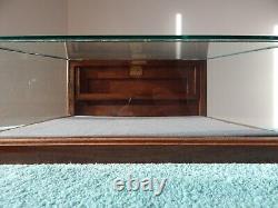 Antique Wooden Glass Table Top Display Case Detroit Show Case Co Silent Salesman