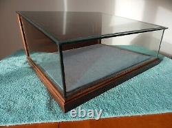 Antique Wooden Glass Table Top Display Case Detroit Show Case Co Silent Salesman