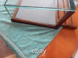 Antique Wooden Glass Table Top Display Case Detroit Show Case Co Silent Salesman