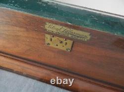 Antique Wooden Glass Table Top Display Case Detroit Show Case Co Silent Salesman