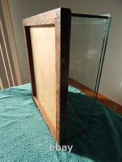 Antique Wooden Glass Table Top Display Case Detroit Show Case Co Silent Salesman