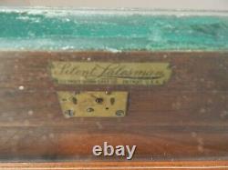 Antique Wooden Glass Table Top Display Case Detroit Show Case Co Silent Salesman