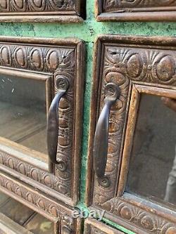 Antique country store cabinet display glass drawers with brass Vintage Shop