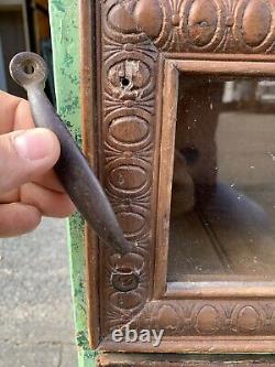 Antique country store cabinet display glass drawers with brass Vintage Shop