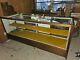 Antique Oak And Glass Sales Counter Display Case
