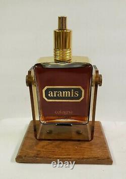 Aramis Cologne Huge Swivel Mounted 32 Fl Oz Glass Bottle Tipping Store Display