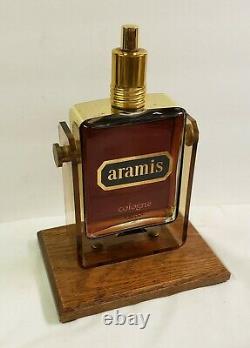 Aramis Cologne Huge Swivel Mounted 32 Fl Oz Glass Bottle Tipping Store Display