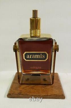 Aramis Cologne Huge Swivel Mounted 32 Fl Oz Glass Bottle Tipping Store Display