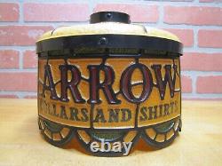 Arrow Collars And Shirts Vintage Faux Stained Glass Advertising Lamp Light Shade