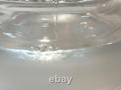 Art Glass Clear Footed Large Drug Store Lidded Candy Apothecary Display Jar