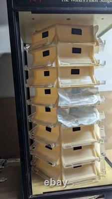 As-is Vintage Ray-Ban Sunglasses Retail Rotating Store Display Glass Case
