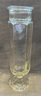 Aunt Jane's Candy Treats 1902 Glass Jar Counter Store Display Crownford