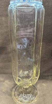 Aunt Jane's Candy Treats 1902 Glass Jar Counter Store Display Crownford