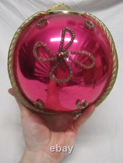 Austria Jumbo Glass Kugel Christmas Ornament Antique Store Display 1950's