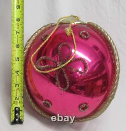 Austria Jumbo Glass Kugel Christmas Ornament Antique Store Display 1950's