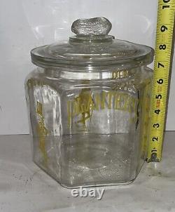 Authentic 1930s Planters MR PEANUT Glass Country Store Display Advertising Jar