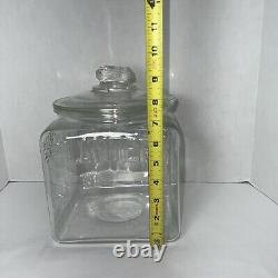 Authentic 1930s Planters MR PEANUT Square Glass Store Display Advertising Jar
