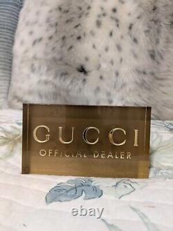 Authentic Gucci Official Dealer Clear Lucite And Gold Store Display