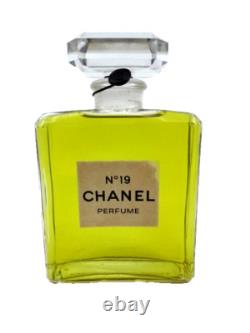 Authentic Vintage CHANEL No 19 PARFUM Glass Bottle Store Display, 6x3.75x1.5