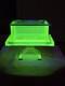Awesome Clark's Teaberry Gum Yellow Uranium Glass Display Box With Embosed
