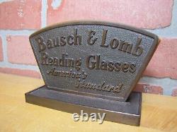 BAUSCH & LOMB READING GLASSES Original Old Eyeglass Store Display Sign Ad