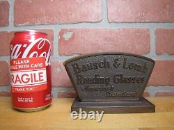 BAUSCH & LOMB READING GLASSES Original Old Eyeglass Store Display Sign Ad