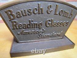 BAUSCH & LOMB READING GLASSES Original Old Eyeglass Store Display Sign Ad