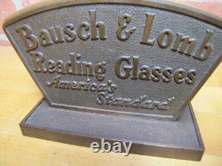 BAUSCH & LOMB READING GLASSES Original Old Eyeglass Store Display Sign Ad