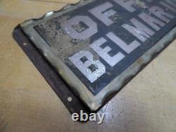 BELMAR ICE Co OFFICE Original Old Scalloped Chip Glass Reverse Under Glass Sign