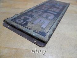 BELMAR ICE Co OFFICE Original Old Scalloped Chip Glass Reverse Under Glass Sign